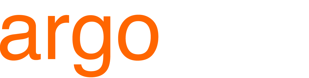 Logo argonics (weiß und orange)
